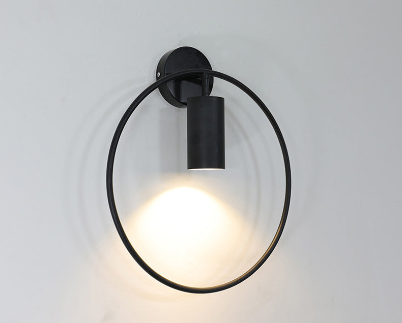 Noordse moderne lichte luxe stijl ijzeren ring achtergrond muurlicht