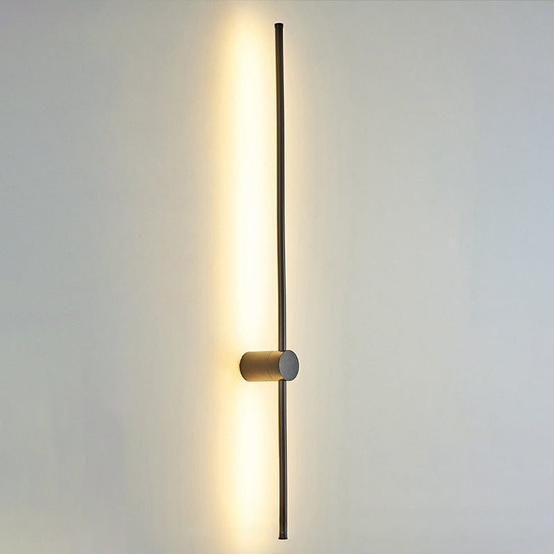 Luz de pared de dormitorio negro de aluminio de estilo simple moderno