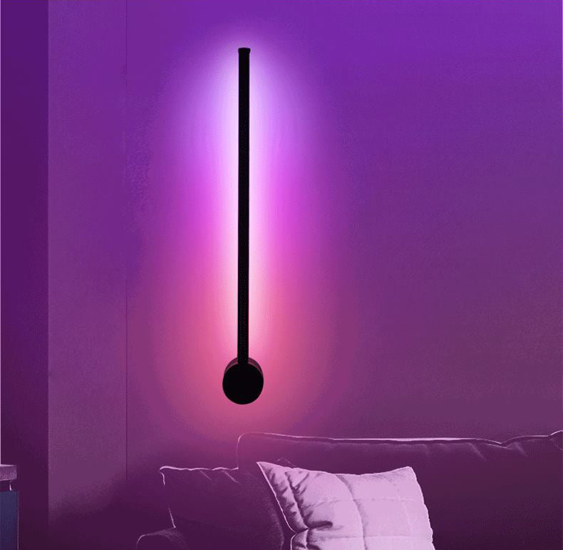 Luz de pared de dormitorio negro de aluminio de estilo simple moderno