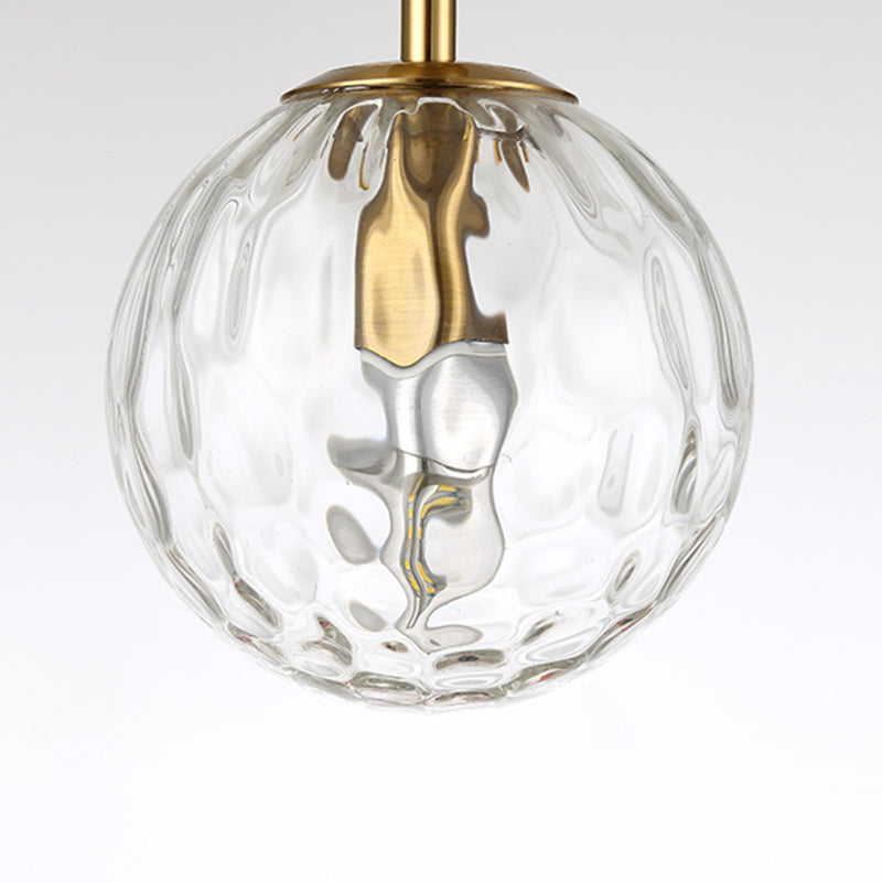 Melkachtige witte bal en waterpatroon bal eigentijds 1 hoofd wandmontage verlichting in messing