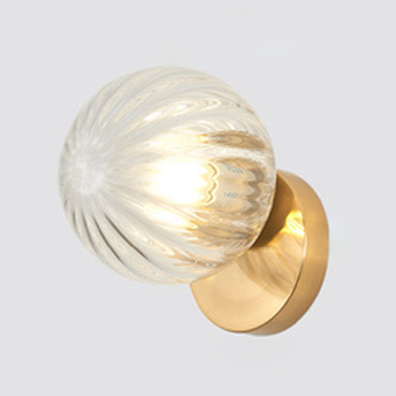 Moderne eenvoud glazen kogelwandlicht woonkamer wandlamp