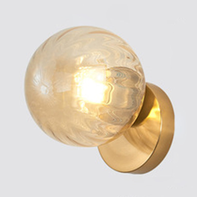 Moderne eenvoud glazen kogelwandlicht woonkamer wandlamp