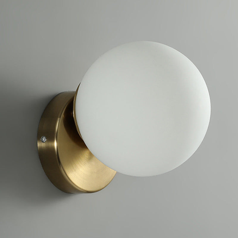 Moderne eenvoud glazen kogelwandlicht woonkamer wandlamp