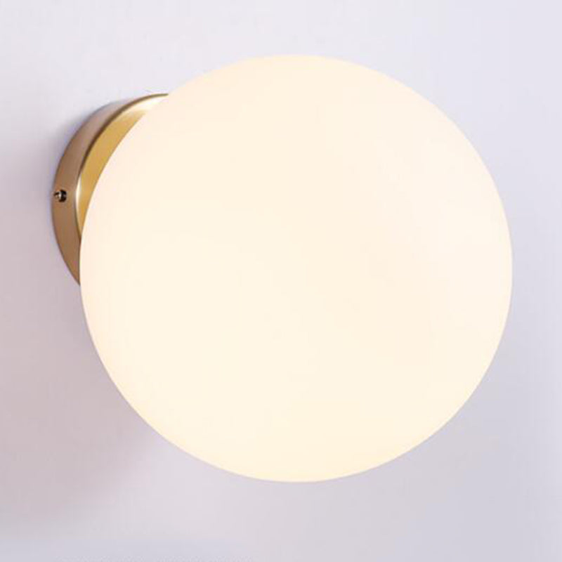 Moderne eenvoud glazen kogelwandlicht woonkamer wandlamp