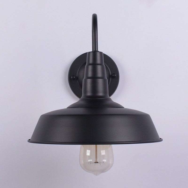 Luz de la pared de la pared industrial Luz de pared 1 Light Metal Wall Donce Black