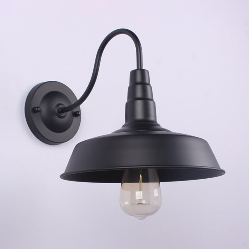 Luz de la pared de la pared industrial Luz de pared 1 Light Metal Wall Donce Black
