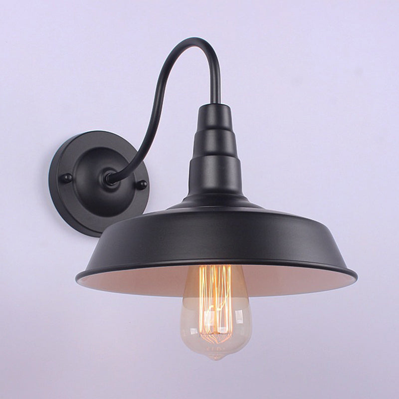 Luz de la pared de la pared industrial Luz de pared 1 Light Metal Wall Donce Black