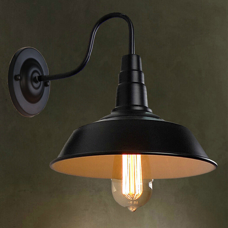 Luz de la pared de la pared industrial Luz de pared 1 Light Metal Wall Donce Black