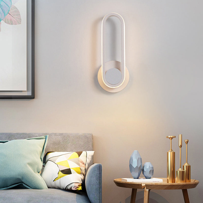 Nordic Modern Simple Rectangular Gold LED Personality Living Room Wall Lamp