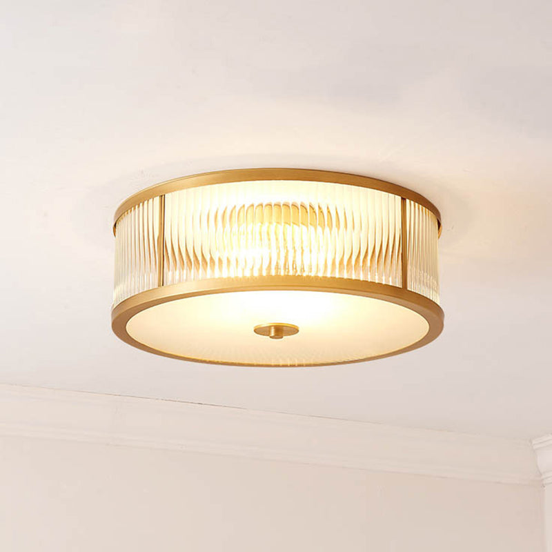 Drum Flush Mount Plafondlamp Armaturen Vintage Glas Plafondlamp Armatuur voor Woonkamer
