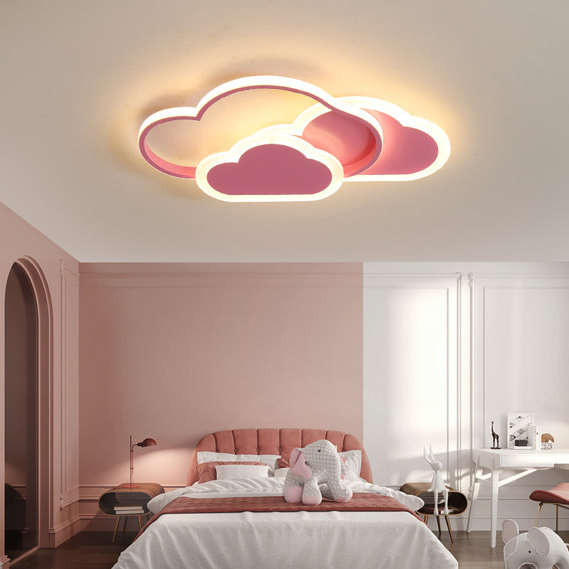Cloud-shaped Flush Mount Light Fixture Modern Metal Flush Light