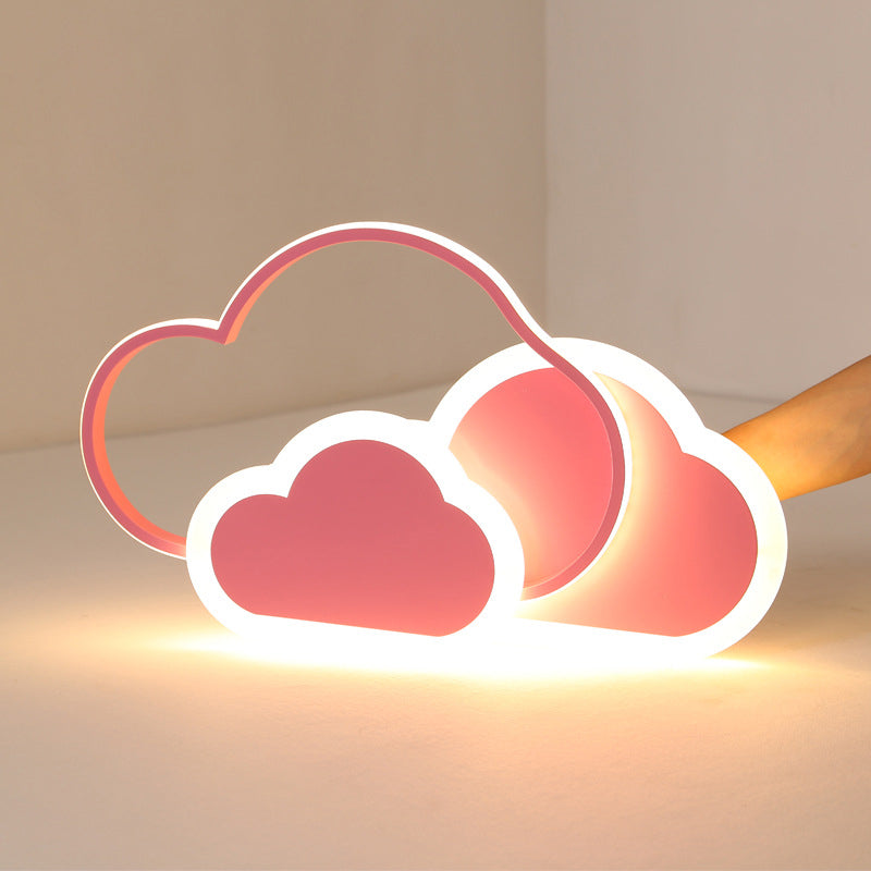 Cloud-shaped Flush Mount Light Fixture Modern Metal Flush Light