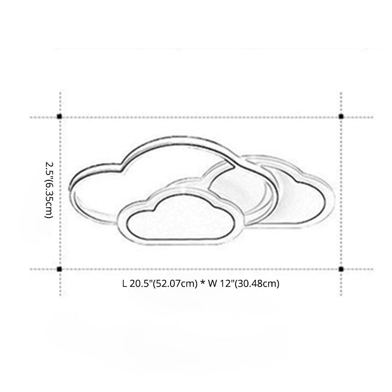 Cloud-vormige Flush Mount Light Armatuur Modern Metal Flush Light