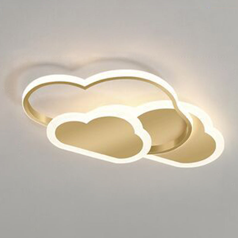 Cloud-shaped Flush Mount Light Fixture Modern Metal Flush Light