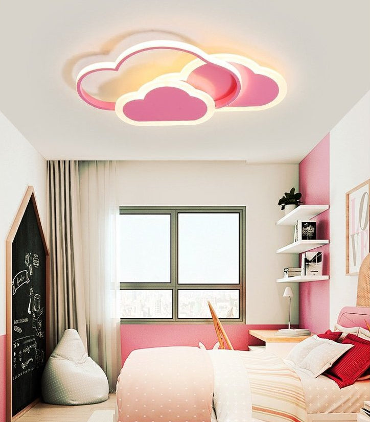 Cloud-shaped Flush Mount Light Fixture Modern Metal Flush Light
