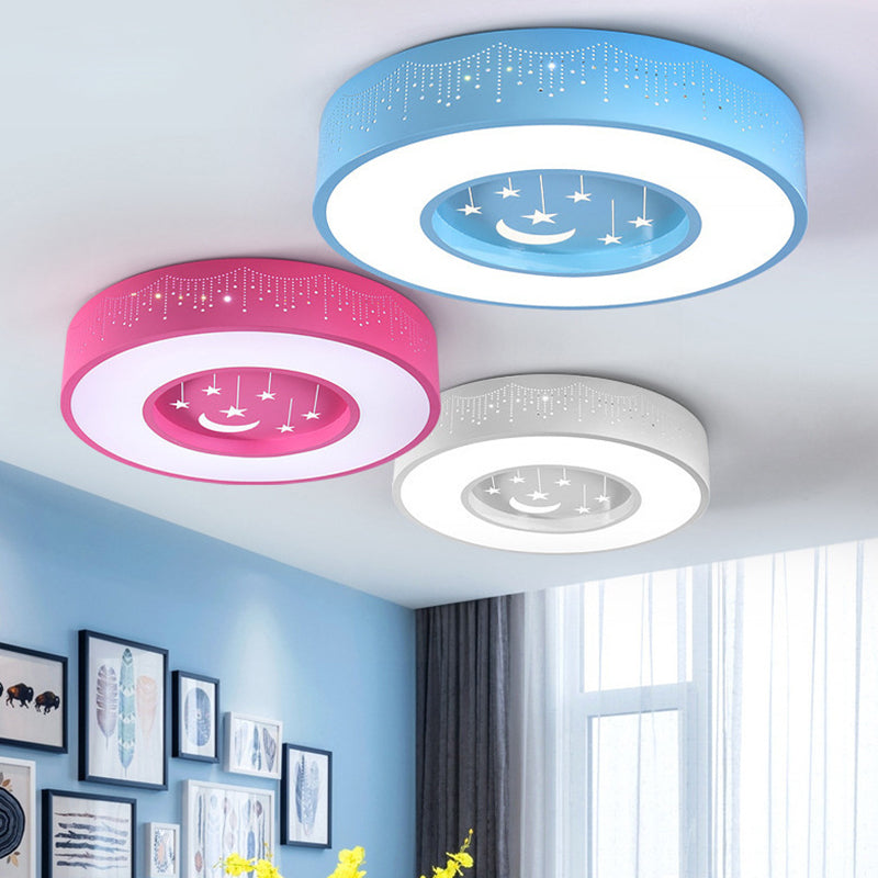 Circular Flush Mount Light Fixture Kids Acrylic Flush Mount