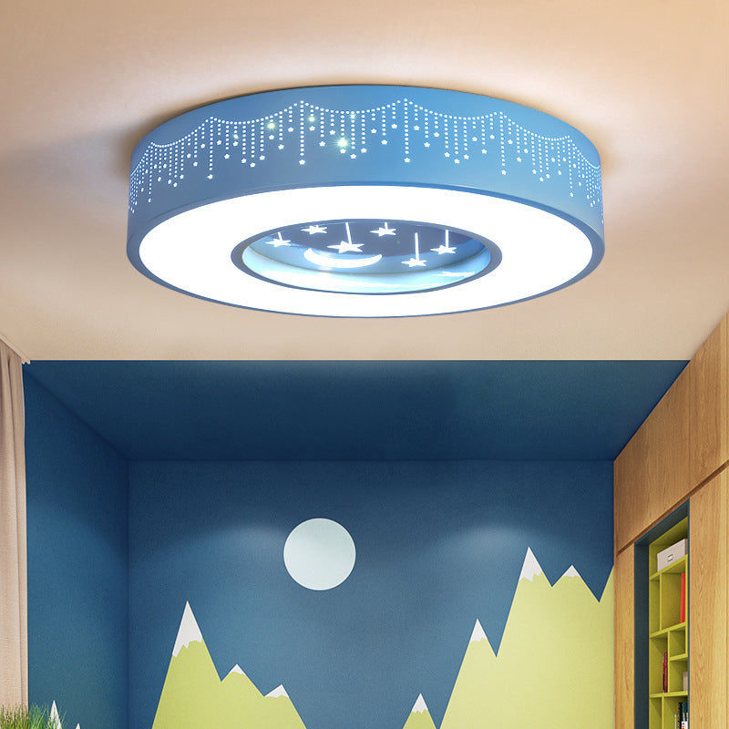 Circular Flush Mount Light Fixture Kids Acrylic Flush Mount
