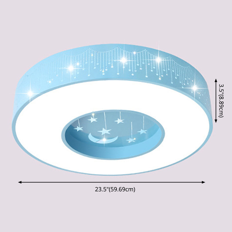 Circular Flush Mount Light Fixture Kids Acrylic Flush Mount