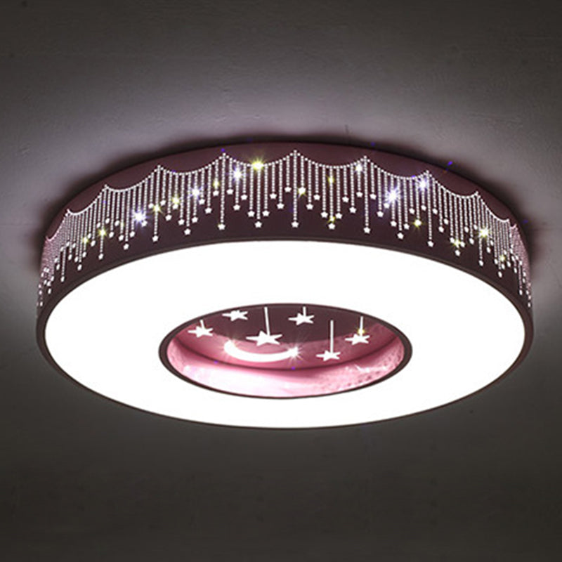 Circular Flush Mount Light Fixture Kids Acrylic Flush Mount