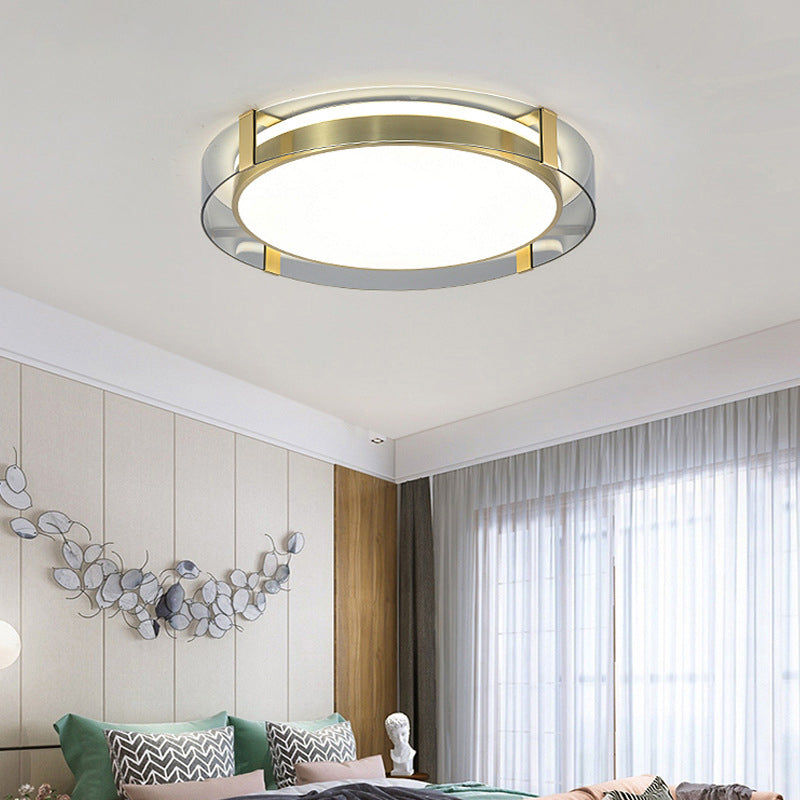 Ronde Flush Light Fixtures Glas Traditionele Flush Mount Plafond Light Fixture
