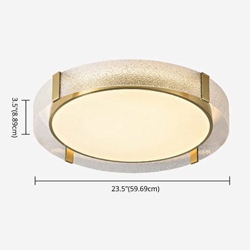 Ronde Flush Light Fixtures Glas Traditionele Flush Mount Plafond Light Fixture