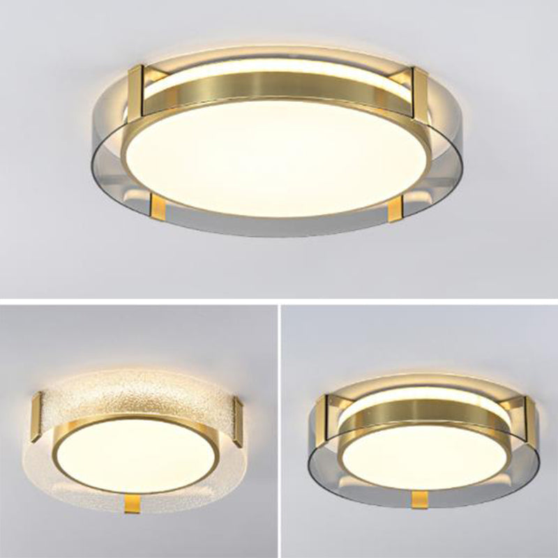 Ronde Flush Light Fixtures Glas Traditionele Flush Mount Plafond Light Fixture
