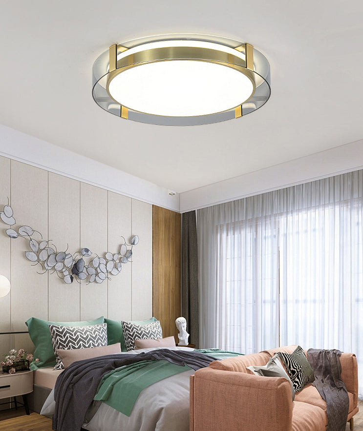 Ronde Flush Light Fixtures Glas Traditionele Flush Mount Plafond Light Fixture