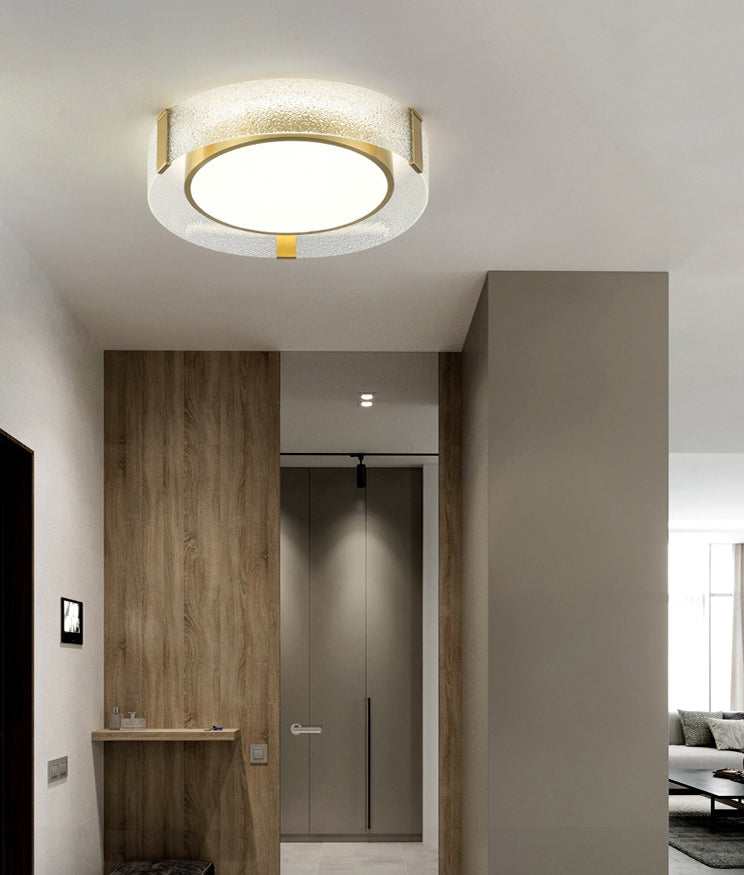 Ronde Flush Light Fixtures Glas Traditionele Flush Mount Plafond Light Fixture