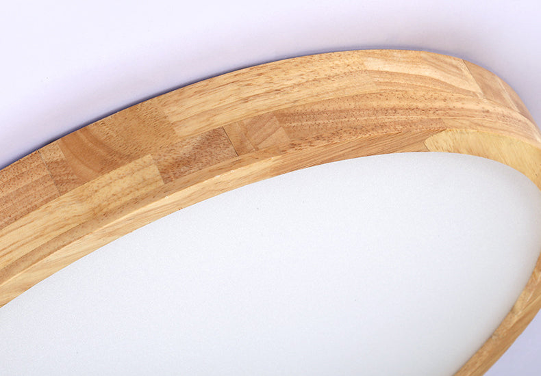Circular Flush Mount Light Fixture Modern Wood Flush Mount