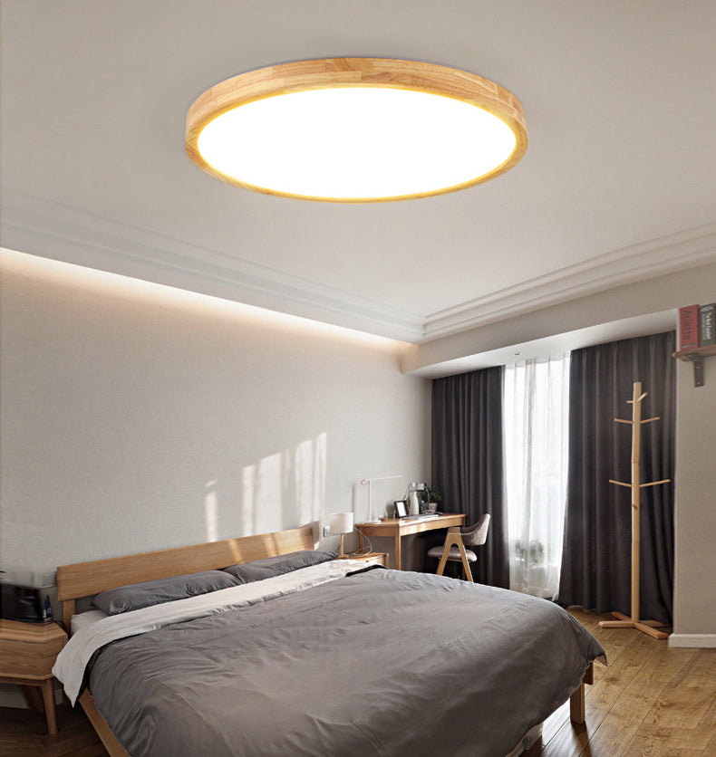 Circular Flush Mount Light Fixture Modern Wood Flush Mount