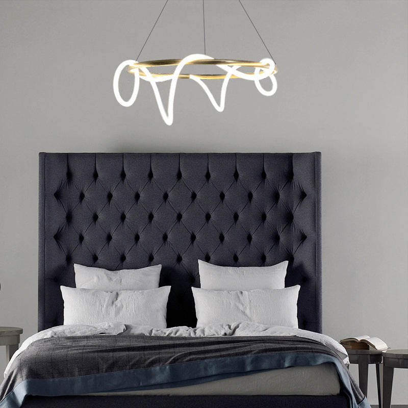 Lampadario a LED a LED a LED GOLD Minimalista acrilico appeso a soffitto per soggiorno