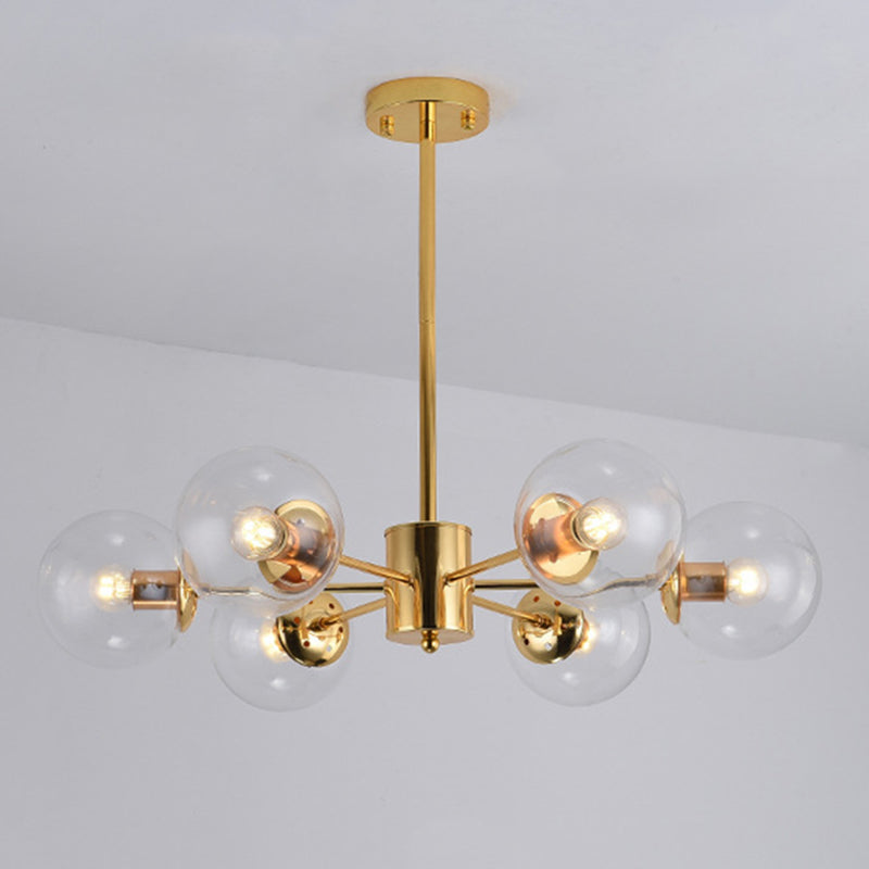 Sputnik lampadario lampada a sfera vetro soggiorno illuminazione a sospensione in oro