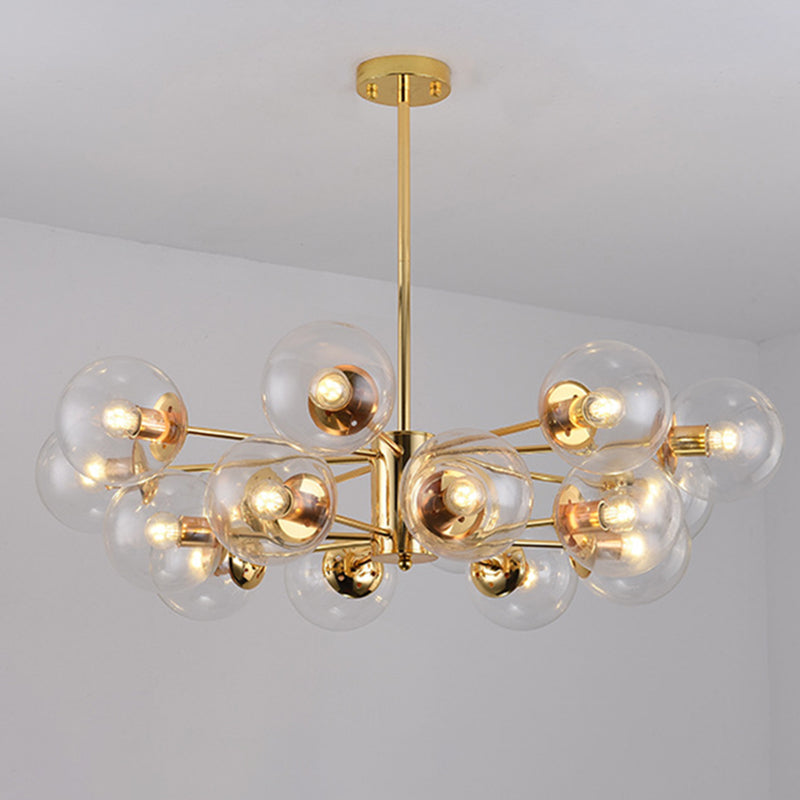 Sputnik lampadario lampada a sfera vetro soggiorno illuminazione a sospensione in oro