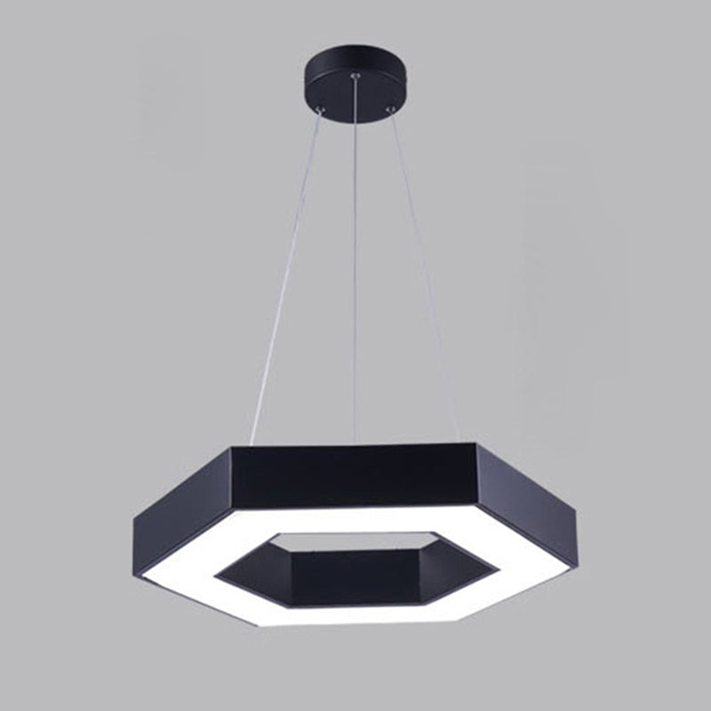 Office Flur LED Anhänger moderner Stil hängendes Licht mit sechseckiger Acrylschatten