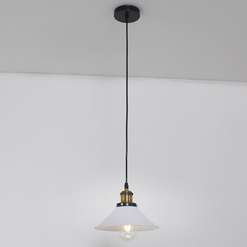 Accesorio de iluminación colgante cónico industrial luz de suspensión de metal para comedor