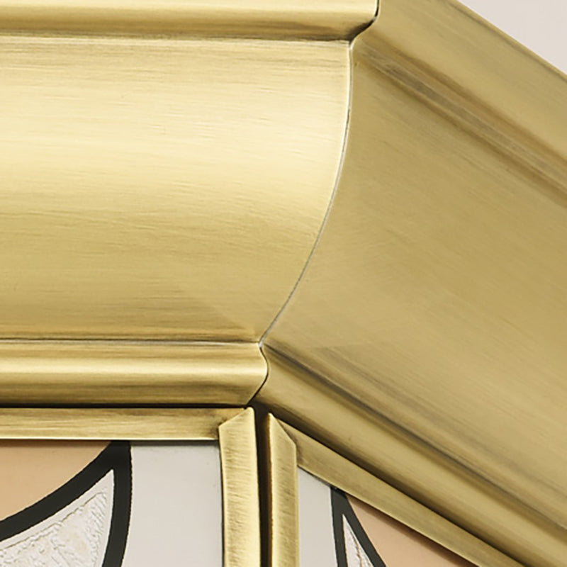 4 luci ciotola semifulò illuminazione tradizionale in metallo in metallo morso semi-flush per sala da pranzo