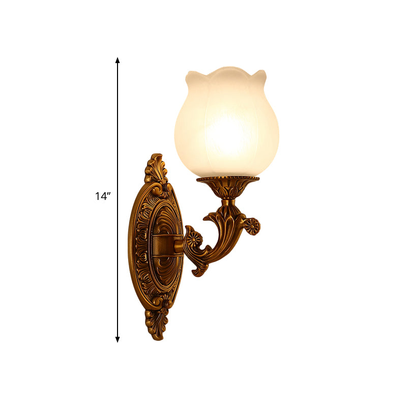 Petal Milk Glass Wall Light