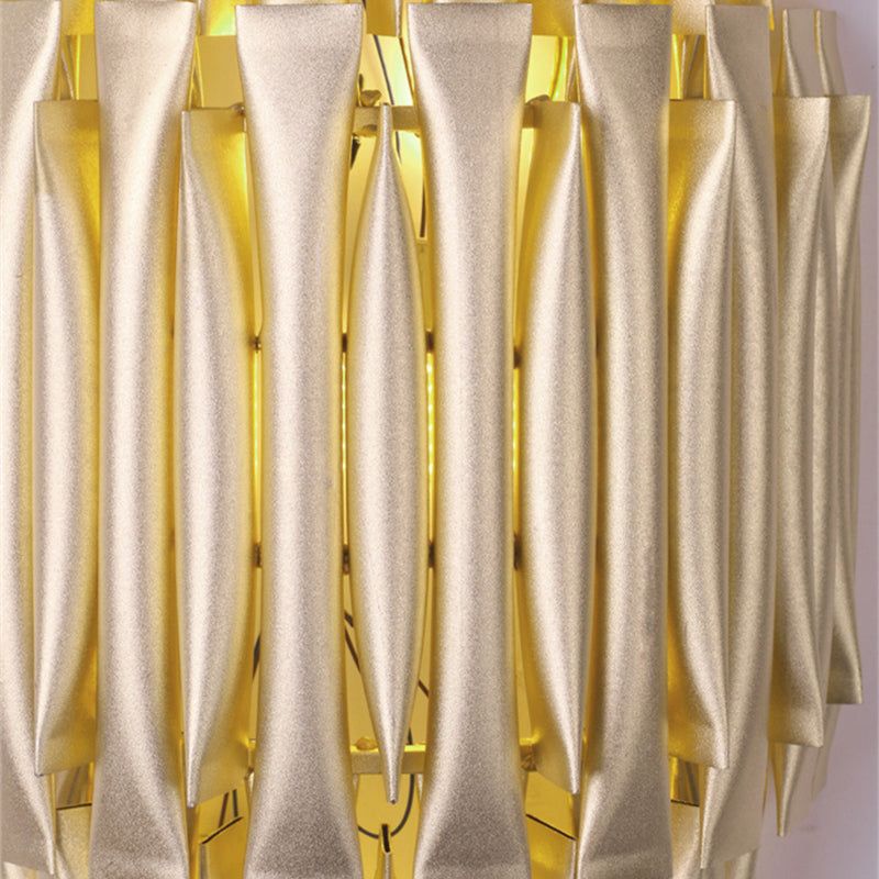 Abgestufte Aluminiumleuchte -Leuchte -Leuchte traditioneller Stil 4/6 Lichter Korridorwandhalterung Licht in Gold