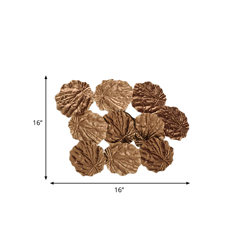 Blattform Flur -Leuchte Leuchte moderne stilvolle Aluminium 4 Lampen dunkle Kaffee/goldene Wandhalterung Licht, 16 "/17" W.