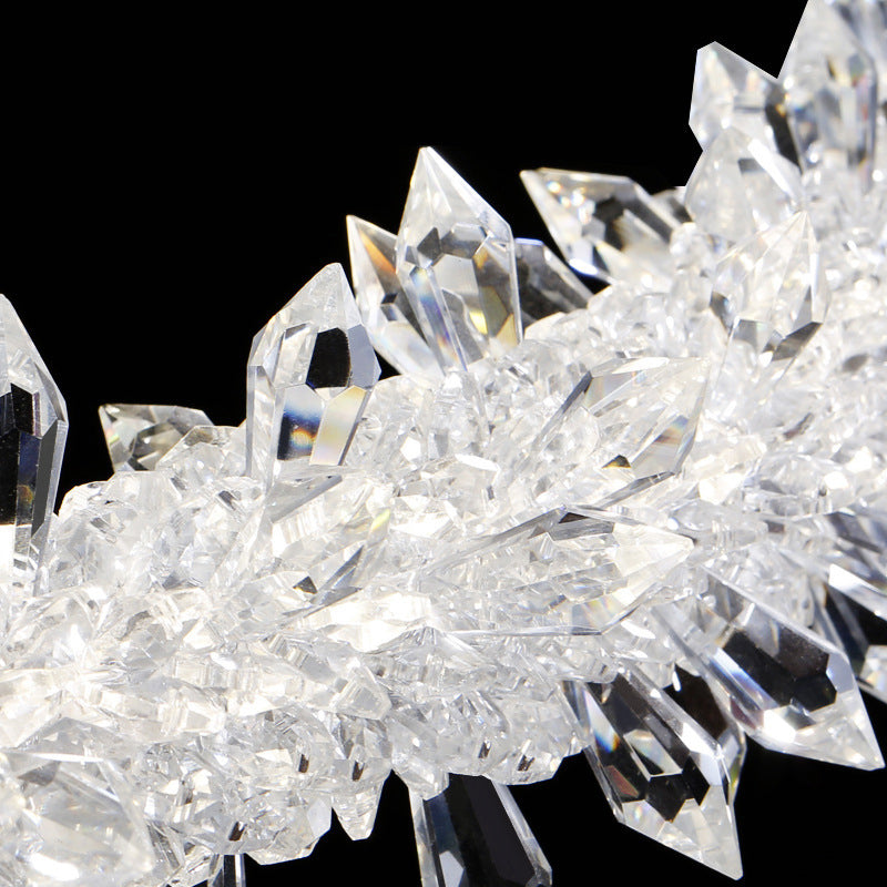 Lampada a lampada circolare in ottone Lampada modernista LED Crystal Crystal Assicatore Luce per soggiorno