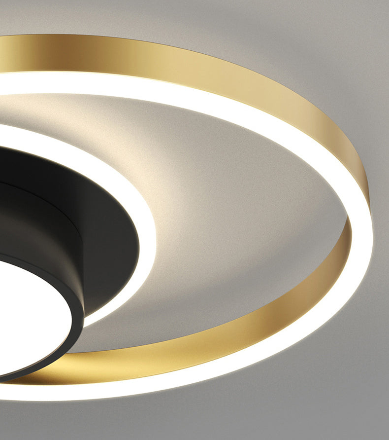 Acrylic Contemporary Style LED Ceiling Light Minimalism Aluminum Nordic Style Flush Mount Lighting Fixture in Gold