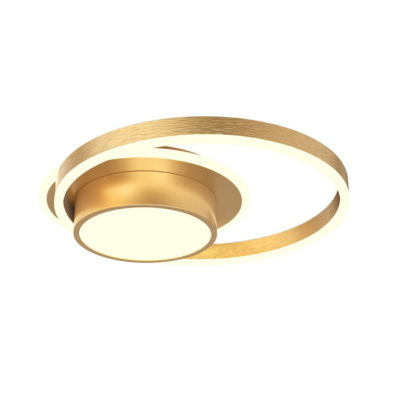 Ronde eenvoud ontwerp aluminium LED plafondlamp moderne stijl slaapkamerverlichting in goud