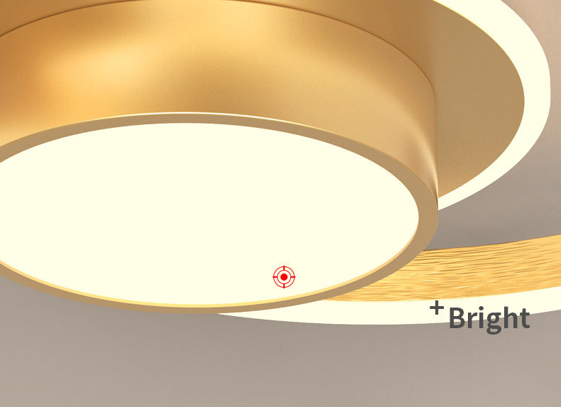 Ronde eenvoud ontwerp aluminium LED plafondlamp moderne stijl slaapkamerverlichting in goud