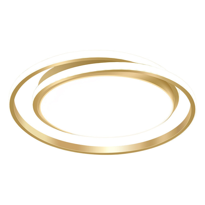 Concentric Circle Minimalism Acrylic LED Ceiling Light Nordic Style Aluminum Alloy Flushmount Lighting Fixture for Dining Room