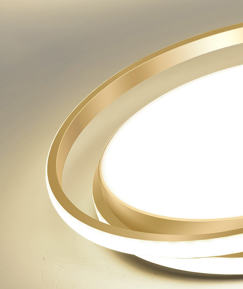 Concentric Circle Minimalism Acrylic LED Ceiling Light Nordic Style Aluminum Alloy Flushmount Lighting Fixture for Dining Room