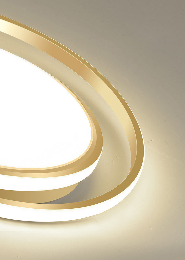 Concentric Circle Minimalism Acrylic LED Ceiling Light Nordic Style Aluminum Alloy Flushmount Lighting Fixture for Dining Room
