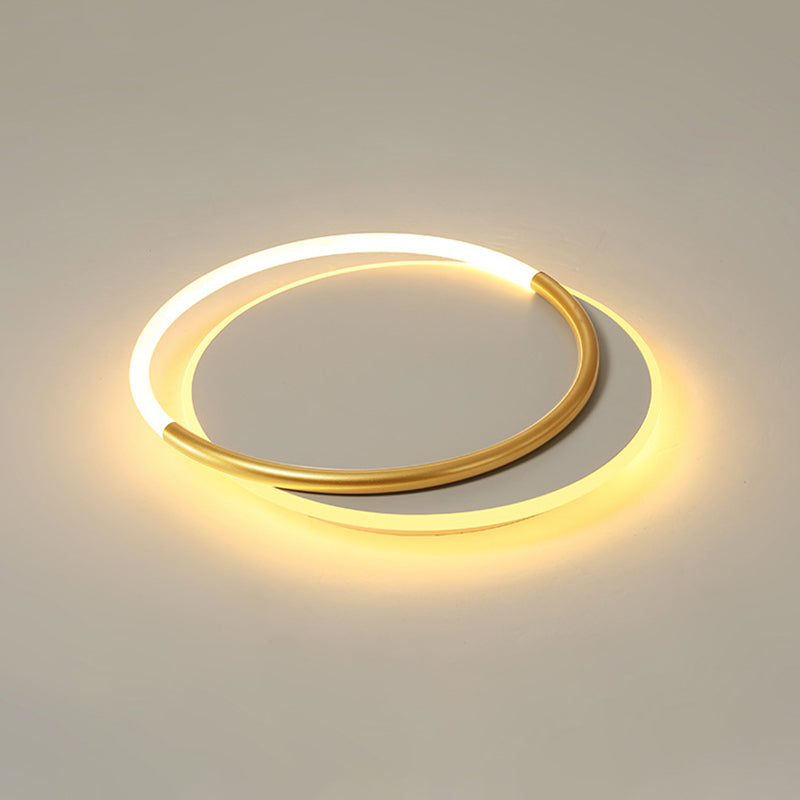 Nordic Minimalist Circles LED Plafondlamp Metal+Acryl Ring Creatief Ontwerp Verlichting Fixture in Goud