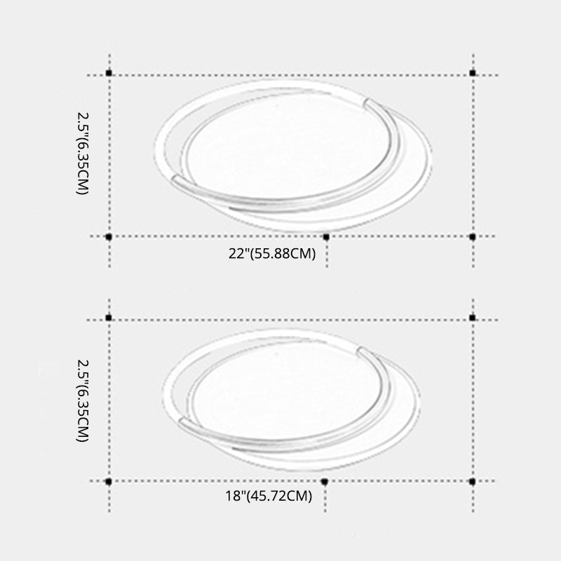 Nordic Minimalist Circles LED Plafondlamp Metal+Acryl Ring Creatief Ontwerp Verlichting Fixture in Goud