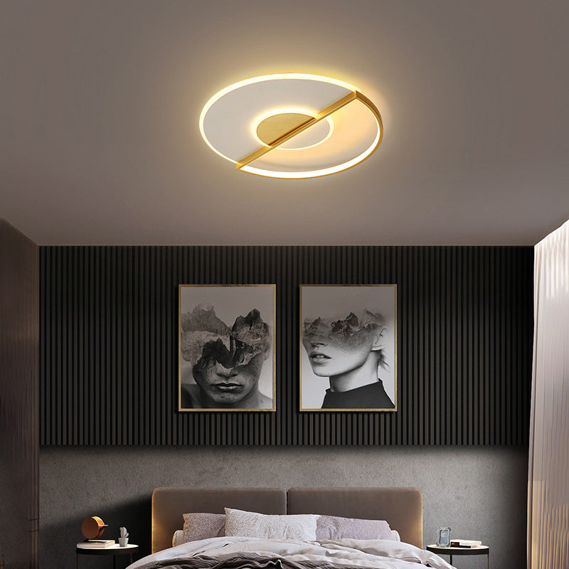 Minimalisme LED LED Ceiling Light Post-moderne Acrylique Shade Flush-mount Lamp for Study Room Dining Room