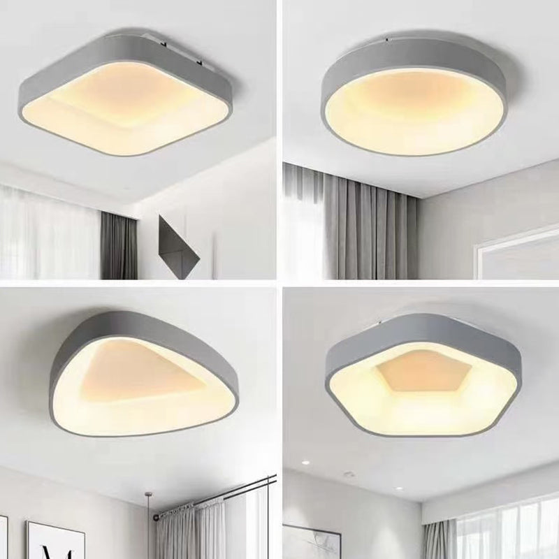 Geometrische Unterputz-Deckenleuchten, moderner Acryl-Deckenleuchter für Schlafzimmer